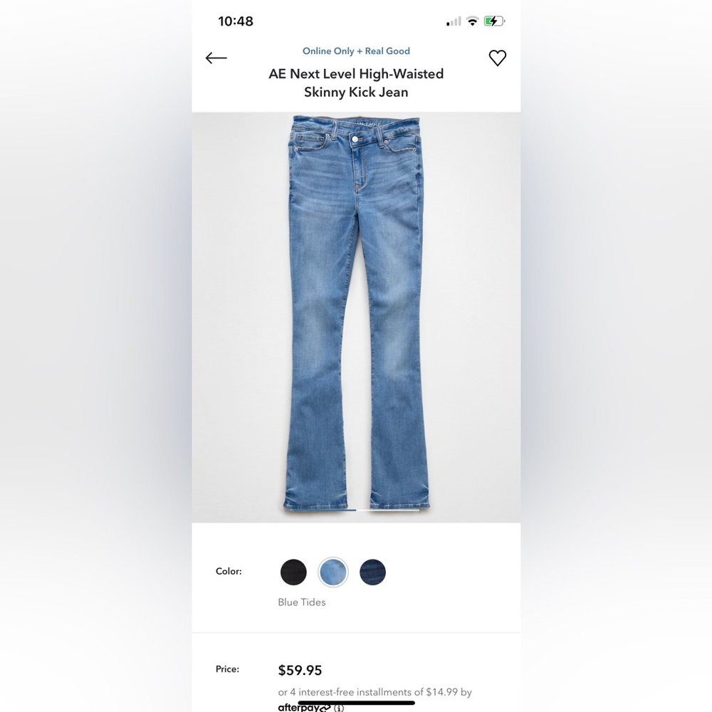 American Eagle Outfitters High Waisted Skinny Kick Jean